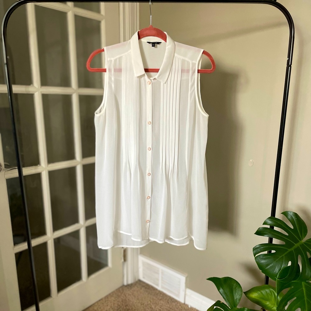RW&Co Sheer Tunic Blouse (L)
